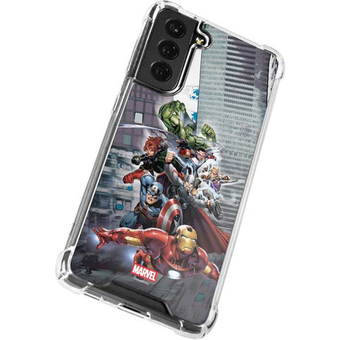 Marvel Avengers Attack Galaxy S21 FE Clear Case